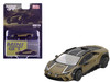 Lamborghini Huracan Sterrato Verde Gea Matt Green Metallic with Black Tio and White Stripes Limited Edition to 7200 pieces Worldwide 1/64 Diecast Model Car Mini GT MGT00779