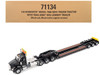 Kenworth T880 SBFA Tridem Truck with Trail King HDG Lowboy Trailer Black Transport Series 1/50 Diecast Model Diecast Masters 71134