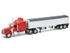 Kenworth W900 Grain Truck Red and White Long Haul Truckers Series 1/32 Diecast Model New Ray 10773