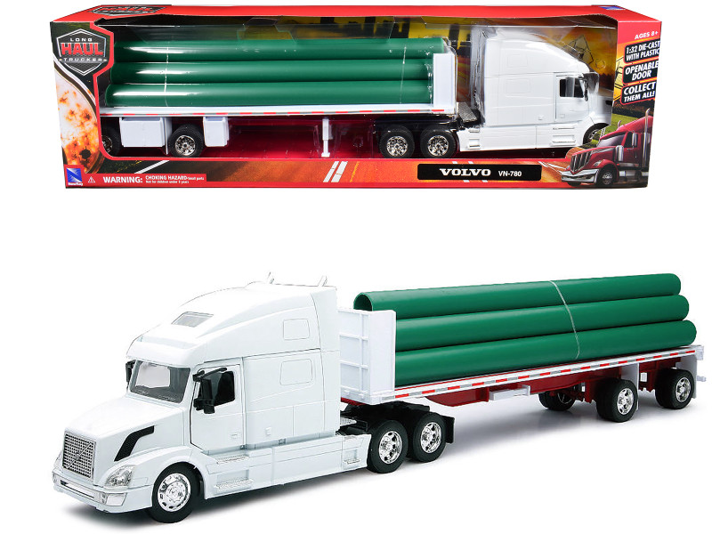 Volvo VN 780 Truck with Dry Van Trailer White Long Haul Truckers
