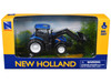 New Holland T6 175 Tractor with Front Loader Blue Diecast Model New Ray 32123