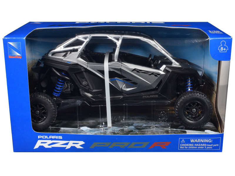 Polaris RZR Pro R UTV Silver Metallic and Black 1/18 Diecast Model New Ray 58453A