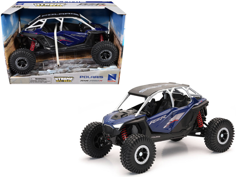 Polaris RZR Pro R UTV Blue with Black Top Xtreme Off Road Series 1/18 Diecast Model New Ray 58466A