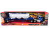 Peterbilt 379 Truck Blue with Pneumatic Tanker Trailer White Long Haul Truckers Series 1/32 Diecast Model New Ray SS-10583