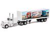Peterbilt 379 Truck White with Dry Van Trailer Truckers Rule America Long Haul Truckers Series 1/32 Diecast Model New Ray SS-12393