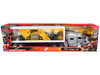 Peterbilt 389 Truck Silver Metallic with Dry Van Trailer Trucker Keep The World Running Long Haul Truckers Series 1/32 Diecast Model New Ray SS-13453B