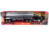 Peterbilt 379 Truck Black with Tanker Trailer Silver Long Haul Truckers Series 1/32 Diecast Model New Ray SS-14323A