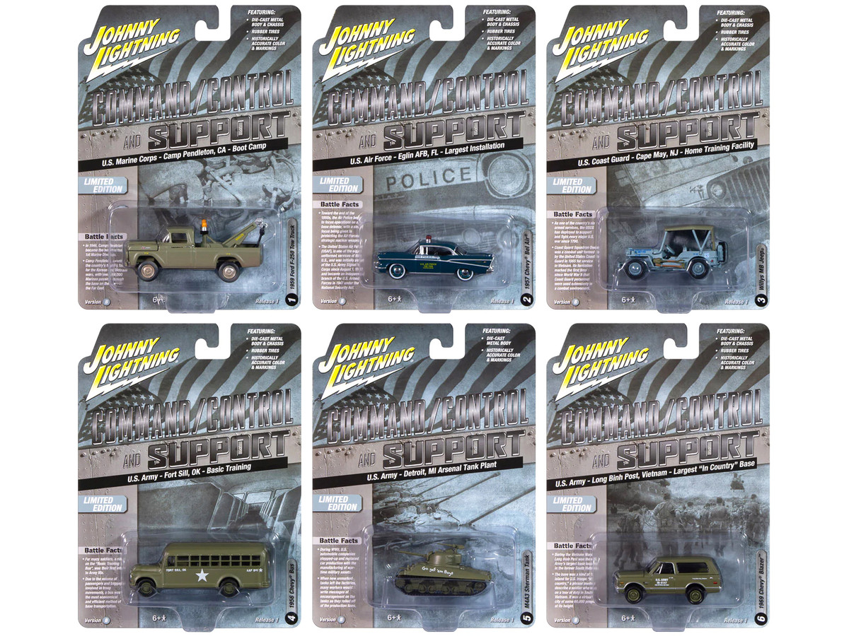 Military Set B of 6 pieces 2024 Release 2 Limited Edition Diecast