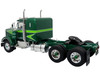 1976 Kenworth W900A Tractor with Dry Goods Trailer Green Metallic with Light Green Graphics Vintage Heavy Haul Truck Collection 1/43 Diecast Model Iconic Replicas 43-0591