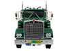 1976 Kenworth W900A Tractor with Dry Goods Trailer Green Metallic with Light Green Graphics Vintage Heavy Haul Truck Collection 1/43 Diecast Model Iconic Replicas 43-0591
