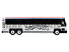 2001 MCI D4000 Coach Bus Greyhound White with Red and Blue Stripes Vintage Bus & Motorcoach Collection Limited Edition to 504 pieces Worldwide 1/87 (HO) Diecast Model Iconic Replicas 87-0561