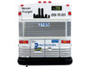 2001 MCI D4000 Coach Bus MTA New York City 9/11 Memorial Silver and White with American Flag Graphics Vintage Bus & Motorcoach Collection Limited Edition to 504 pieces Worldwide 1/87 (HO) Diecast Model Iconic Replicas 87-0567