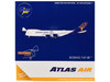 Boeing 747 8F Commercial Aircraft Atlas Air Kuehne Nagel N862GT White with Blue Tail Interactive Series 1/400 Diecast Model Airplane GeminiJets GJ2205