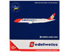 Airbus A350 900 Commercial Aircraft Edelweiss Air HB IHC White with Red Tail 1/400 Diecast Model Airplane GeminiJets GJ2315