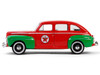 1948 Ford Fordor Super Deluxe Texaco Red with Green Fenders Texaco Special Edition Series 1 1/64 Diecast Model Car Greenlight 41165A