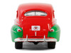 1948 Ford Fordor Super Deluxe Texaco Red with Green Fenders Texaco Special Edition Series 1 1/64 Diecast Model Car Greenlight 41165A