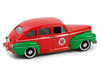 1948 Ford Fordor Super Deluxe Texaco Red with Green Fenders Texaco Special Edition Series 1 1/64 Diecast Model Car Greenlight 41165A