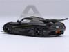 Koenigsegg One 1 Carbon Fiber with Gold Stripes 1/64 Diecast Model Car Autoart 20043