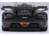 Koenigsegg One 1 Carbon Fiber with Gold Stripes 1/64 Diecast Model Car Autoart 20043