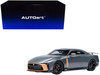 Nissan GT R50 By ItalDesign Goodwood Version Liquid Kinetic Gray Metallic with Gold Accents 1/18 Model Car Autoart AA77510