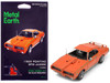 Model Kit 1969 Pontiac GTO Judge Orange with Black Stripes Moderate Difficulty Steel Model Metal Earth ME1027