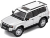 Toyota Land Cruiser Prado 250 Silver Metallic with White Top 1/64 Diecast Model Car GCD KS-075-422