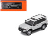 Toyota Land Cruiser Prado 250 Silver Metallic with White Top 1/64 Diecast Model Car GCD KS-075-422