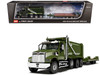 Western Star 49X Truck with Ox Bodies Dump & Beaver Tail Trailer Green Metallic 1/64 Diecast Model DCP/First Gear 60-1883