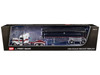 Peterbilt 389 with 48 Mid Roof Sleeper and MAC Coal End Dump Trailer White with Red and Gold Stripes 1/64 Diecast Model DCP/First Gear 60-1936