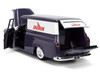 1957 Chevrolet Suburban Chevron Dark Blue with White Stripes and Chevron Gas Pump Just Trucks Series 1/24 Diecast Model Car Jada 35044