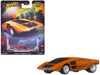 Lancia Stratos Zero Concept Car Orange Metallic Hammer Drop Series Diecast Model Car Hot Wheels HRV77