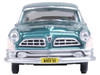 1955 Chrysler New Yorker Deluxe St Regis Jade Green Metallic and Cream 1/87 (HO) Scale Diecast Model Car Oxford Diecast 87CNY55004