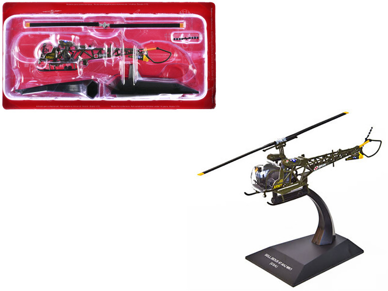 Bell OH-13G Sioux Helicopter 4077th Mobile Army Surgical Hospital MASH United States Army 1/72 Diecast Model Altaya ALCH15
