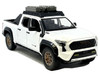 2024 Toyota Tacoma Trailhunter Edition Pickup Truck White Metallic 1/24 Diecast Model Car H08777-WH