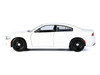 2023 Dodge Charger Pursuit Police Car White Custom Builder's Kit Law Enforcement Public Service Series 1/24 Diecast Model Car Motormax 76810W
