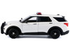 2022 Ford Police Interceptor Utility Plain White Builder s Kit with Flashing Light Bar and Front and Rear Lights and Sounds 1/24 Diecast Model Car Motormax 79541W