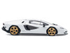 Lamborghini Countach LPI 800 4 White with Carbon Accents 1/64 Diecast Model Car Pop Race PR640117