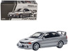 Mitsubishi Lancer Evolution IV RHD Right Hand Drive Steel Silver Metallic 1/64 Diecast Model Car Pop Race PR640140