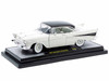 1957 Chevrolet 210 Hardtop White with a Black Top and White and Black Interior Limited Edition to 6650 pieces Worldwide 1/24 Diecast Model Car M2 Machines 40300-132B