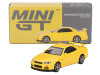 Nissan Skyline GT R R34 V Spec RHD Right Hand Drive Lightning Yellow Limited Edition to 7920 pieces Worldwide 1/64 Diecast Model Car Mini GT MGT00762