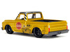 1972 Chevrolet Cheyenne Pickup Truck Gold Metallic with Gray Top Wall E 2008 Movie Hollywood Rides Series 1/32 Diecast Model Car Jada 34925