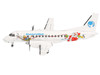 Saab 340 Commercial Aircraft Finnaviation Santa Livery OH FAH White with Graphics 1/200 Diecast Model Airplane Herpa HE573245