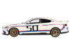 BMW M4 3 0 CSL #50 White with Blue and Red Stripes 1/18 Model Car Top Speed TS0495