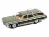 1970 Chevrolet Kingswood Estate Wagon Green Mist Metallic with Woodgrain Sides and Roof Rack Muscle Wagons Series 1/64 Diecast Model Car Auto World 64452-AWSP177B
