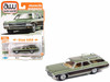 1970 Chevrolet Kingswood Estate Wagon Green Mist Metallic with Woodgrain Sides and Roof Rack Muscle Wagons Series 1/64 Diecast Model Car Auto World 64452-AWSP177B