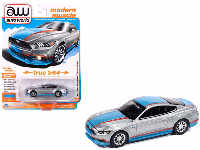 Petty's Garage - 2016 Ford Mustang in Black - Auto World - 1/18 - AW321