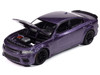 2023 Dodge Charger R T Scat Pack Plum Crazy Metallic Modern Muscle Series 1/64 Diecast Model Car Auto World 64452-AWSP181B