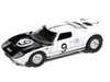 1964 Ford GT40 #9 White with Black Hood and Stripes Vintage Muscle Series 1/64 Diecast Model Car Auto World 64452-AWSP182A