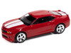 2010 Chevrolet Camaro RS SS Victory Red with White Stripes Modern Muscle Series 1/64 Diecast Model Car Auto World 64492-AWSP184B