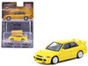 Mitsubishi Lancer GSR Evolution III RHD Right Hand Drive Yellow with Tarmac Cards Global64 Series 1/64 Diecast Model Tarmac Works T64G-050-YL